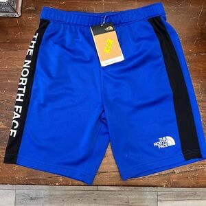 The North Face Boys Royal Blue Athletic Shorts with Black Side Panels XL (NWT)